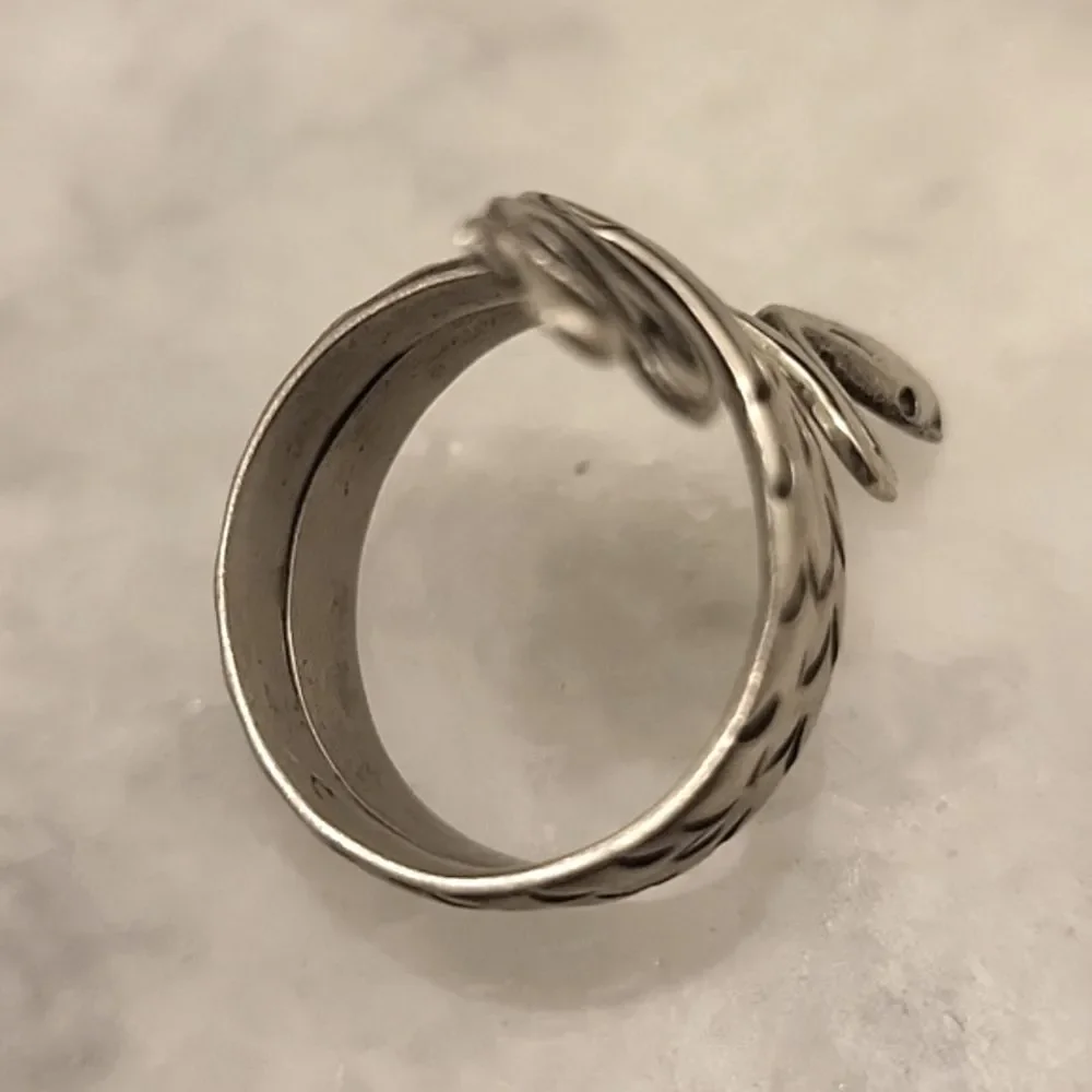 Jens Pirate Booty Snake Goth Boho Indie Biker Silver Wrap Moto Tribal Ring 8 Y2K - Picture 5 of 7